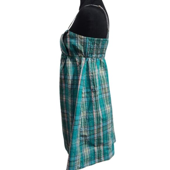 Xhilaration Strapless Bowfront Summer Dress Plaid Junior's Medium - Picture 7 of 7